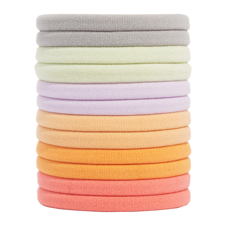 Yoga Pony Hair Ties (12-Pack) - Pastel